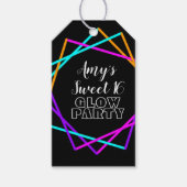 Zoete 16 Neon Glow in the Dark Bars Birthday Cadeaulabel (Voorkant)