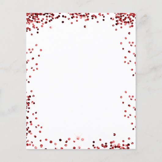 Zoete 16 rode witte jurk, uitnodiging voor een fee (Achterkant)