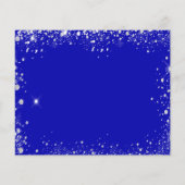 Zoete 16 royal blue Silver budget save date Flyer (Achterkant)