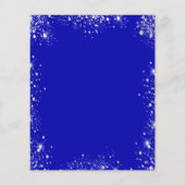 Zoete 16 royal blue Silver budget-uitnodiging Flyer (Achterkant)