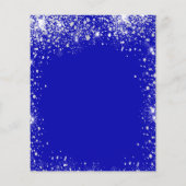 Zoete 16 royal blue Silver-kledinguitnodiging Flyer (Achterkant)