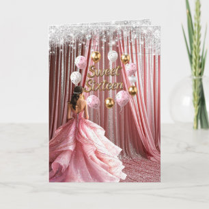 Zoete 16 Roze Gouden Glitter Ballonnen