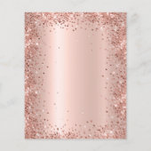 Zoete 16 Roze Gouden Glitter Verjaardagsuitnodigin (Achterkant)