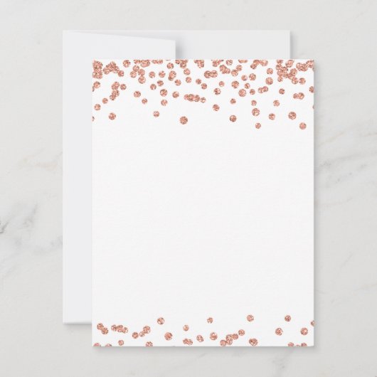 Zoete 16 Save the Date Roos Gold Glitter Confetti (Achterkant)