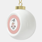 Zoete 16 Script Foto Auto Roze Ornament (Rechts)