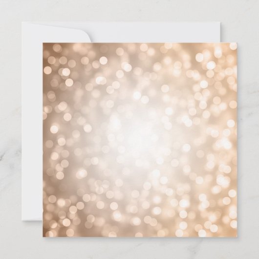 Zoete 16 Sparen de Datum Roos Gold Glitter Lichten Kaart (Achterkant)