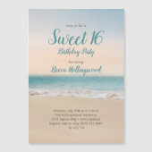 Zoete 16 Strand Thema Feest Uitnodiging (Voorkant)
