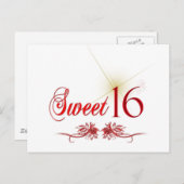 Zoete 16 verjaardag briefkaart (Voorkant / Achterkant)