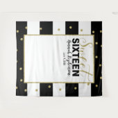 zoete 16 verjaardag Foto Booth backdrop banner Wandkleed (Voorkant (horizontaal))