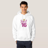 Zoete 16 verjaardag hoodie (Voorkant volledig)