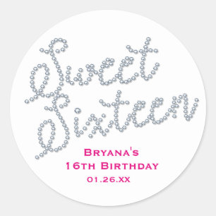 Zoete 16 Zestien Diamant & Diamanten Sticker