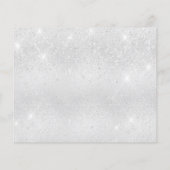 Zoete 16 zilveren glitters budget save the date flyer (Achterkant)