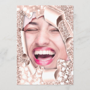 Zoete 16e Vrijgezellenfeest 3D Roos Glitter Kaart