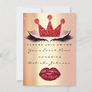 Zoete 16e Vrijgezellenfeest Quinceanera Kiss Crown Kaart