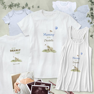 Zoete aanstaande moeder berly-wacht-blauwe-balloon t-shirt