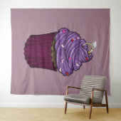 Zoete Aanzoek Cupcake Wandkleed (In Situ (horizontaal))