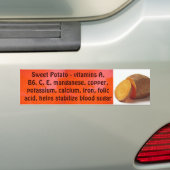 Zoete aardappel bumper sticker (Op auto)