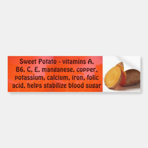Zoete aardappel bumper sticker