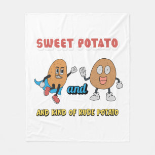 Zoete Aardappel en Soms Een Botte Aardappel Fleece Deken