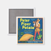  zoete aardappel productlabel magneet (Voorkant / Achterkant)