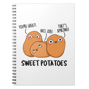 Zoete aardappelen Funny Food Pun Notitieboek