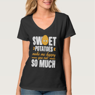 Zoete Aardappelen Maakt Me Gelukkig Groente T-shirt