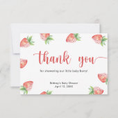 Zoete aardbei - dank je bedankkaart (Voorkant)