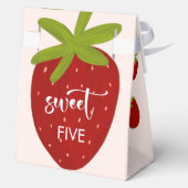 Zoete aardbei kinderen verjaardag bedankdoosjes (Achterkant)