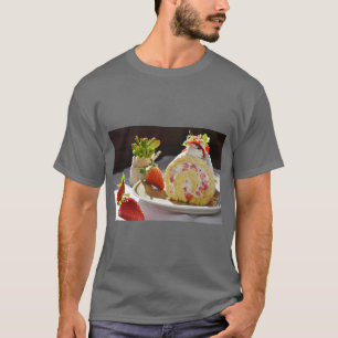 Zoete Aardbei Roll Tee T-shirt