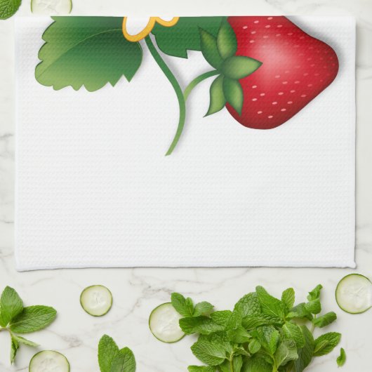 Zoete aardbei Shortcake Theedoek (Gevouwen)