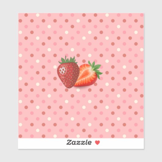 Zoete Aardbei Sticker (Vel)