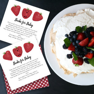 Zoete aardbeien Boeken voor Baby Informatiekaartje