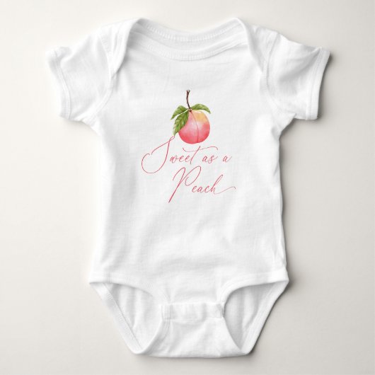 Zoete als een Perzik Baby Borrel Romper (Voorkant)
