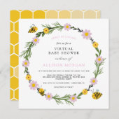 Zoete Als Kan Bij Virtuele Baby Shower Uitnodiging (Voorkant / Achterkant)