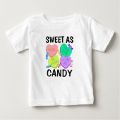 Zoete als Snoep Valentijnsdag Baby T-Shirt (Voorkant)