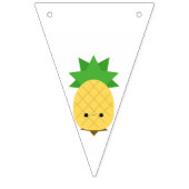 Zoete anananasdriehoek Bunting Banner (Eerste vlag)