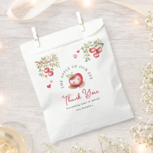 Zoete appel van onze oog baby shower bedankzakje