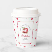 Zoete appel van onze verjaardag papieren bekers (Voorkant)