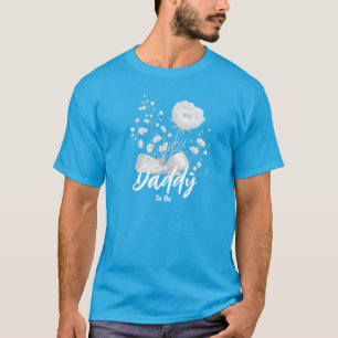 Zoete Aqua Blauwe Kleur Wilde Bloem Baby Shower T-shirt