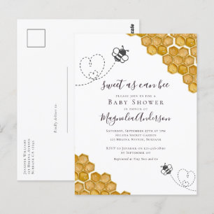 Zoete as Can Bee Baby shower Invitation Briefkaart