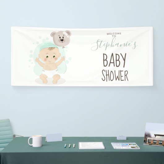 Zoete Baby- en Beer ballon Spandoek (Beurs)