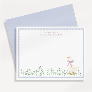 Zoete Baby Gans Cottagecore Kraam Briefkaart
