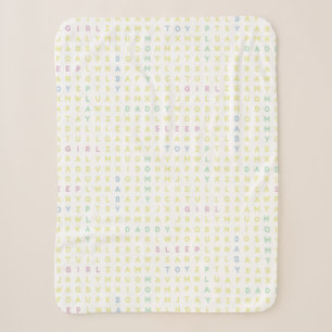 Zoete Baby Meisje Alfabet ABC's Traditionele Kleur Sherpa Deken