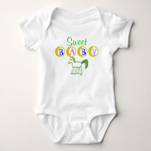 Zoete Baby met paardenBaby Shirt