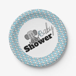 Zoete Baby olifant, Baby shower Papieren Bordje