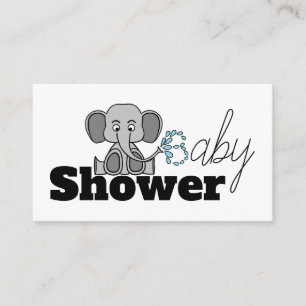Zoete Baby Olifant, Uitnodiging voor een Baby Show Informatiekaartje