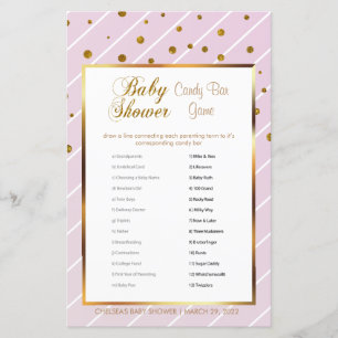 Zoete Baby roze en gouden Baby shower - Snoep Bar