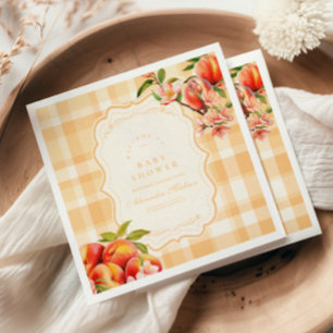 Zoete Baby Shower Als Een Perzik Servet