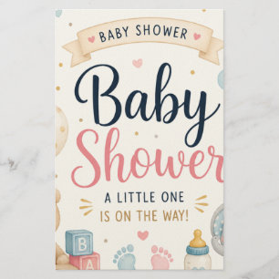 Zoete Baby Shower Feestviering Briefpapier