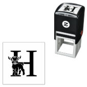 Zoete Babygeit Over Enkel Vette Initiële Monogram Zelfinktende Stempel (In situ)